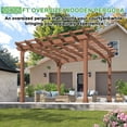 thumbnail image 2 of VEIKOUS 12x12ft Cedar Wood Pergola W/ Sturdy Structure and Slatted Roof for Patio, Garden or Deck, 2 of 17