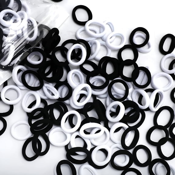 TUWAFE 200 PCS Cotton Toddler Hair Ties for Girls and Kids Seamless Baby Small Elastics