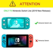 Fintie Carry Case for Nintendo Switch Lite 2019 - [Shockproof] Hard Shell Protective Cover Travel Bag with 15 Game Card / 2 Micro SD Card Slots, Inner Pocket for Switch Lite Console, Emerald Marble