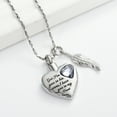 thumbnail image 3 of April Birthstone Heart with Feather Cremation Jewelry for Ashes Urn Necklace Lockets for Human Ashes Pet Ashes Holder, 3 of 5