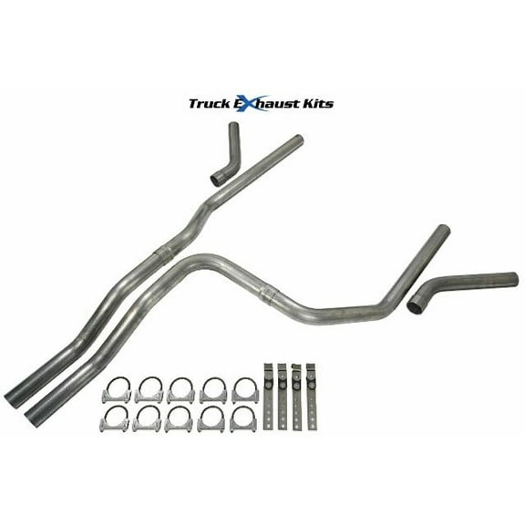 Chevy Tahoe 2000-2006 2.5" Dual Exhaust Kit C Exit No Muffler No Tip
