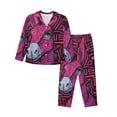 thumbnail image 1 of Balery ink Donkey Pop Art Conjunto de Pijama con Estampado para Mujer, Conjunto de Dos Piezas con Manga Larga, Ropa de Dormir Suave con Bolsillos, Pijamas Cómodos-Small, 1 of 7