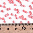 thumbnail image 3 of 8/0 Glass Seed Beads Transparent Inside Colours Luster Round Hole Round Pale Violet Red 8/0 3~4x2~3mm Hole: 0.8mm about 15000pcs/bag, 3 of 5