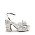thumbnail image 2 of Sandalias de Tacón Plataforma Grueso para Mujer DREAM PAIRS Plateadas, 2 of 7