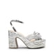 thumbnail image 2 of DREAM PAIRS Sandalias de Tacón Plataforma Grueso para Mujer Plateadas Talla 7, 2 of 7