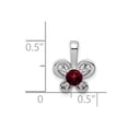 thumbnail image 2 of FB Jewels Sterling Silver Rhodium-plated Garnet Pendant, 2 of 2