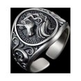 thumbnail image 2 of Unicorn Ring Retro Antique Spoon Ring Adjustable Thumb Ring Women, 2 of 4