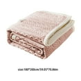 thumbnail image 3 of Btomtd 70"x80" Fleece Blanket Thickened for Air Conditioning Office Nap Cover Super Soft Flannel Throw Blanket Warm Cozy Bed Blanket Heavy Blanket, Pink, 3 of 6