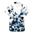 thumbnail image 4 of Cameland T-Shirt Décontracté d'Été pour Femmes à Manches Courtes Col Rond Boutonné Blouse Chandail Tops, 4 of 5
