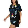 thumbnail image 2 of Bingfone You are so Sweet Print Pajamas Sets for Women Soft Short-Sleeved Pjs with Lounge Shorts Two Piece Sleepwear, 2 of 8
