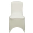 thumbnail image 3 of Your Chair Covers - Square Top Stretch Spandex Banquet Chair Cover Ivory for Wedding, Party, Birthday, Patio, etc., 3 of 5