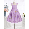 thumbnail image 3 of Flower Girl Dress Elegant Thin Strap Tulle Skirt Princess Gown Perfect for Weddings Birthdays and Special Occasions Purple-8Y, 3 of 8