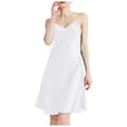 thumbnail image 2 of Nightgowns for Women Summer Lightweight Satin Spaghetti Strap V Neck Camisole Sleep Dress Sleepwear, 2 of 8
