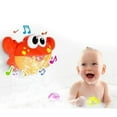 thumbnail image 4 of Adorables Jouets Électriques Musicaux de Crabe à Bulles pour Bain et Douche de Bébé, Machine à Faire de la Mousse Onirique pour Tout-Petits (12 Chansons Intégrées), 4 of 6