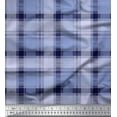 thumbnail image 1 of Soimoi Silk Fabric Gingham Check Printed Fabric 1 Yard 42 Inch Wide, 1 of 5