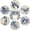 jellyfish, variant on Ocean Coasters Set of 6,Absorbent Drink Coasters Cork Base Non-slip Coasters,Marine Animal Coastal Beach Decor Coasters,for Apartment Kitchen Bar Decor,For Dining Tables Coffee Table,4in
