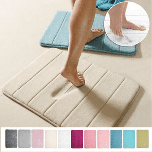 Alfombrilla de Espuma Viscoelástica Suave Absorbente para Baño, Recámara, Suelo de Ducha, Antideslizante