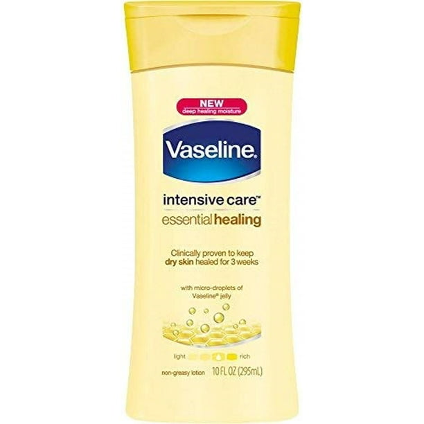 vaseline intensive care body lotion, essential healing dry skin repair