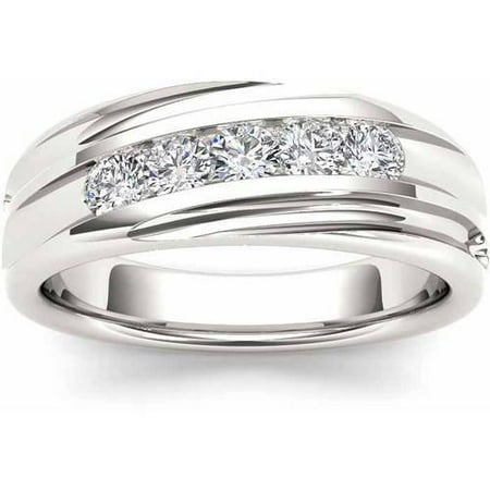 Imperial 5/8 Carat T.W. Diamond Men's 14kt White Gold Wedding Band
