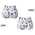 thumbnail image 5 of Vsdgher Lavender Bicycle print Workout Shorts for Women Seamless Soft Smooth Gym Yoga Scrunch Active Exercise Fitness Shorts, 5 of 8