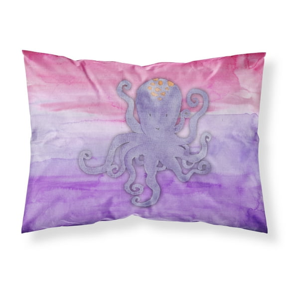 Octopus Watercolor Fabric Standard Pillowcase