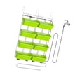 thumbnail image 4 of Maceta de pared para jardín vertical con autorriego, 8 compartimentos, para parterre elevado Verde, 4 of 9