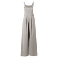 thumbnail image 5 of Huanyaaa Everyday Casual Dungarees with Pocket Design Comfortable Overall Playsuit for All Seasons Trendy and Versatile Fashion Piece plus Size Long Jumpsuit Ladies Romper Jumpsuit Jumpsuit Body, 5 of 5