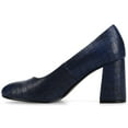 thumbnail image 3 of Journee Womens Seraphina Covered Block Heel Round Toe Pumps, 3 of 9