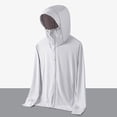 thumbnail image 2 of Riecok Womens Lightweight Jackets Zip up Sun Protection Ice Silk Coats Breathable Hooded Tops Running Outerwear Gray 4XL, 2 of 8