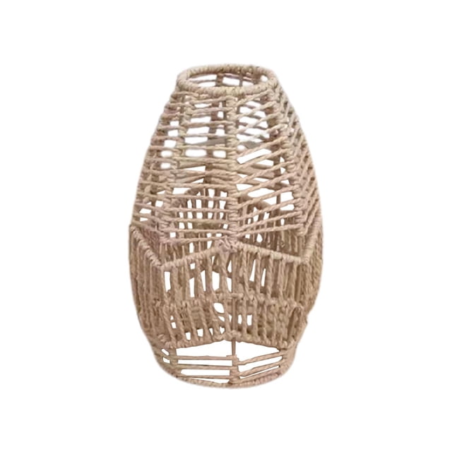 Dalazy Rope Rattan Hanging Pendant Lampshade for Dining Table 20.5x19x8.5CM XH22-039 23x10.5x6.8CM