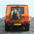 thumbnail image 2 of Daiia Maple Meditating Bear Tire Covers , Travel Trailer Camper Truck SUV Motorhome Waterproof Wheel Cover, Sun Rain Snow Protector-16 inch, 2 of 8