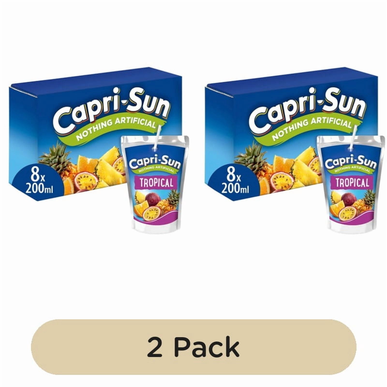 Capri Sun Tropical 8 x 200ml, British Import (Pack of 2)