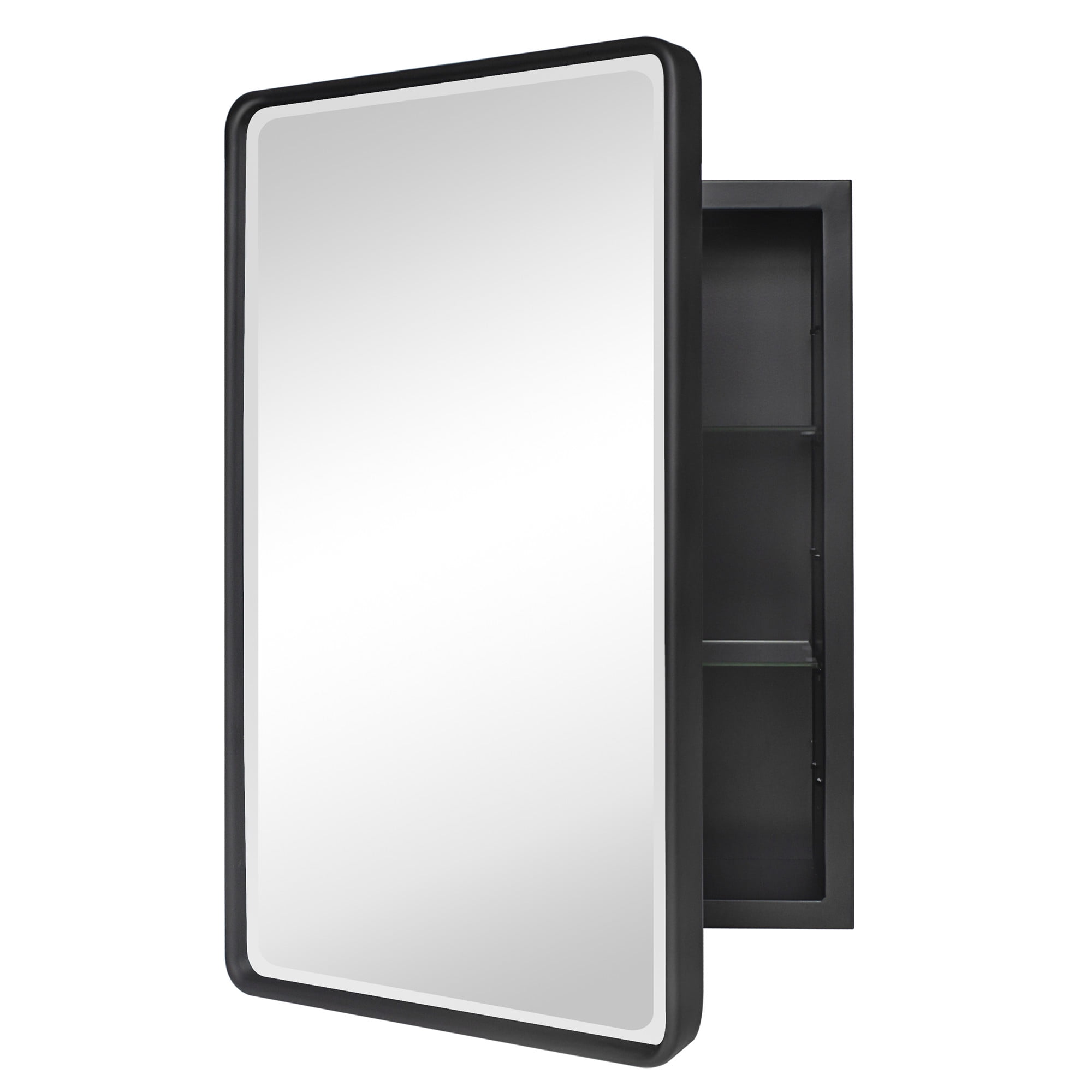 Tehome Recessed Metal Bathroom Medicine with Mirror 16inx24in