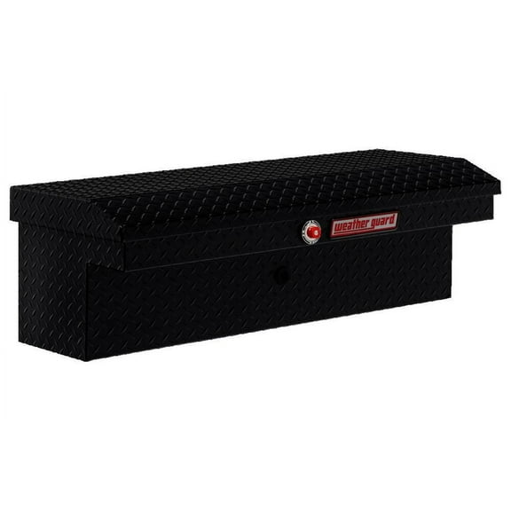 Weather Guard 41In Low Profile Lo-Side Truck Tool Box Aluminum Gloss Black