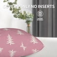 thumbnail image 5 of Christmas Pillow Covers 18x18 Set of 2, Pink Chirstmas Tree Decorations Throw Pillow Covers Outdoor Winter Holiday Farmhouse Xmas Cushion Case Linen Square for Home Couch Sofa, 5 of 6