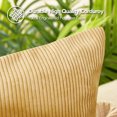 thumbnail image 4 of Deconovo Corduroy Fundas de cojines Juego de 4 – Machine Washable Home Decor for Sofa, Dormitorio | Almond Buff, 18x18 Inch, 4 of 6