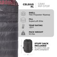 thumbnail image 3 of Saco de dormir TETON Sports Celsius XL -25F; Saco de dormir para clima frío; Ideal para acampar en familia; Saco de compresión gratuito, gris, 3 of 5