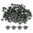 thumbnail image 1 of Unique Bargains 50 Sets Spike Rivet 10mm Pyramid Rapid Rivet Studs Square Spikes Gun-black, 1 of 5