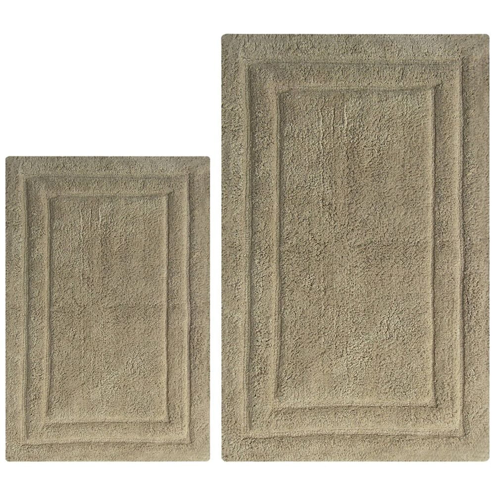 Classic 2 Pc Bath Rug Set Light Brown