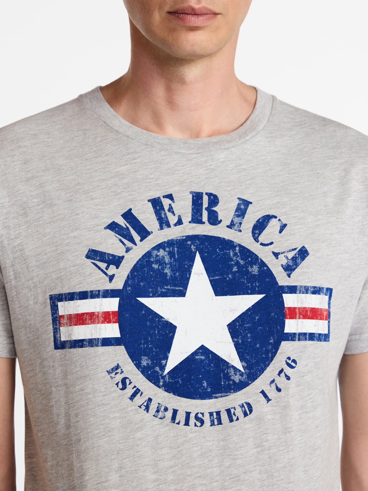 Americana Men's and Big Men's America 1776 Graphic Tee Shirt from Way to Celebrate, Sizes XS-3XLT