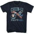 thumbnail image 1 of Street Fighter Chun Li Varsity Navy Adult T-Shirt, 1 of 2