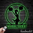 thumbnail image 4 of Handmadetneonsign Custom Cheerleading Metal Wall Art LED Light - Personalized Cheerleader Name Sign, 4 of 5