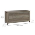 thumbnail image 3 of HOMCOM Storage Chest with 2 Hinges, Storage Bench, Distressed Grey, 3 of 10