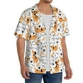 thumbnail image 2 of Goofa Cute Dog Printed Men's Casual Short-sleeved Shirt,Lightweight Breathable Button-down,Summer Casual men's top,Versatile Fashion shirt-3X-Large, 2 of 7