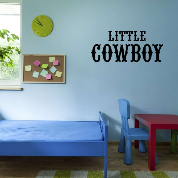 Little Cowboy On An Alligator Zoo Africa Zebra Lion Safari Jungle Endangered Species Hippo Alligator Giraffe Tiger Wilderness Holiday Gift Ideas Bedroom Wall Decal Sticker - Size: 20 In X 8 In