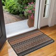 thumbnail image 2 of Black Geometric and Floral Pattern Door Rugs,Washable Non Slip Door Mats Indoor,Decorative Door Mats,Entry Mat Indoor for Entrance,Bedroom,Kitchen,Bathroom,30"x17", 2 of 6
