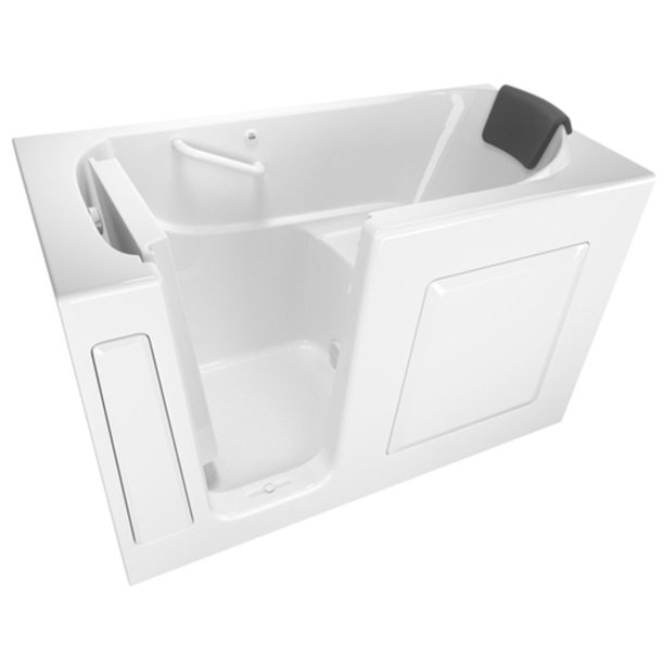American Standard 3060.105.Sl Premium Three Wall Alcove Fiberglass Soaking WalkIn Tub