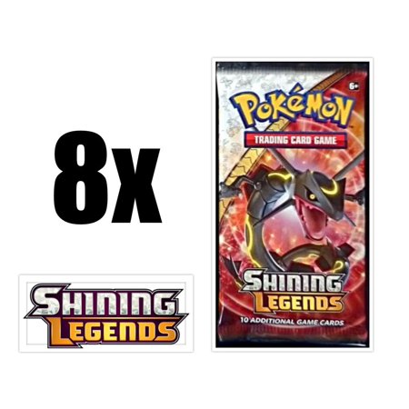Pokemon TCG - Shining Legends Booster Packs - Eight (8) Count Booster Pack Lot. Pokemon Trading Card Game Sun & Moon Shining