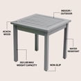 thumbnail image 2 of JONATHAN Y Archer 18.9" Modern Classic Square Slatted Solid Acacia Wood Indoor/Outdoor Adirondack Side Table, Gray, END6000G, 2 of 5
