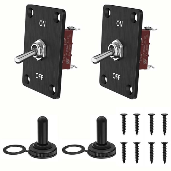 2/4/6 Set Heavy Duty Toggle Switch SPST 2Pin On-Off Amp 15A 250VAC/20A 125VAC..